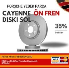 ÖN Fren Diski Sol Porsche Cayenne Iı 350MM 95535140150