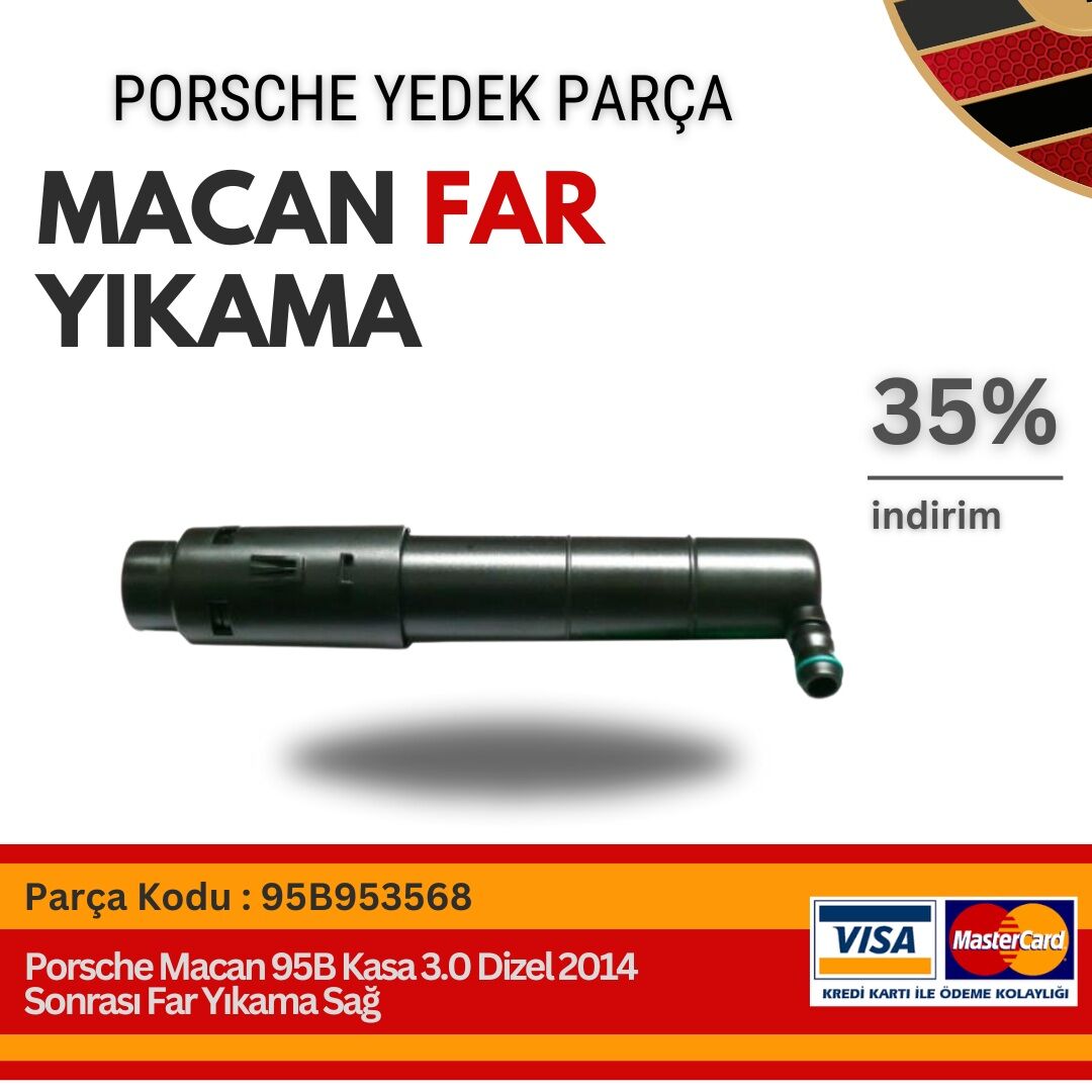 Porsche Macan 95B Kasa 3.0 Dizel 2014 - Sonrası Far Yıkama Sağ