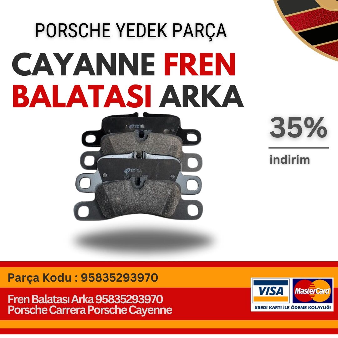 Porsche Carrera Porsche Cayenne Fren Balatası Arka   95835293970